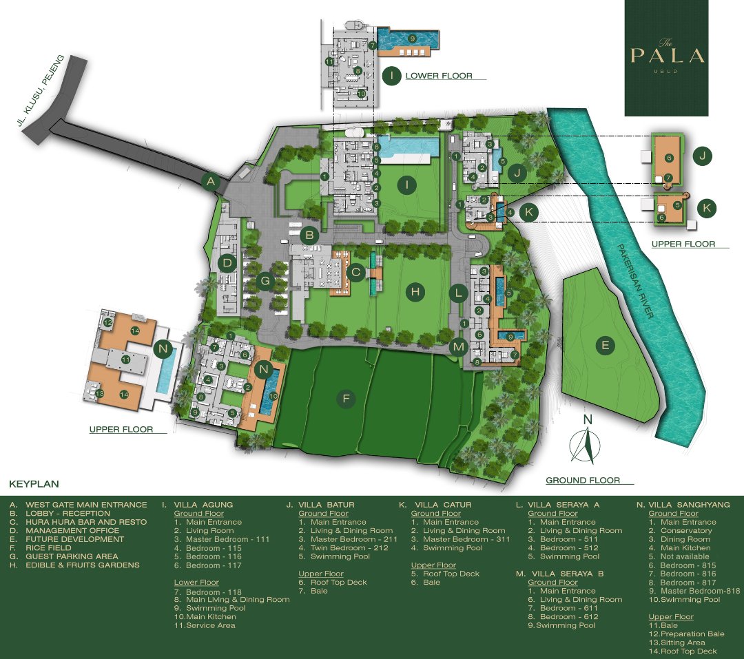 The Pala Ubud - Villa Seraya B Floorplan